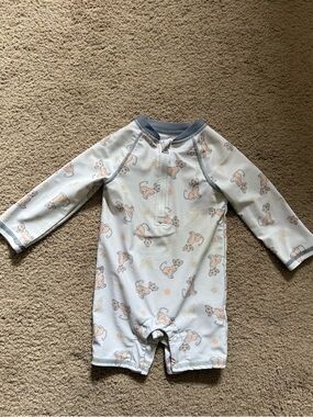 Disney Lion King Baby Rash Guard - White and Tan Accents